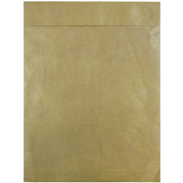 JAM Paper 10 x 13 Tyvek Envelope, Gold, 1/Pack Walmart Business Supplies