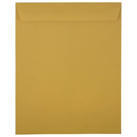 JAM Paper 11 1/2 x 14 1/2 Open End Catalog Commercial Envelopes - Brown Kraft Manila - 500/Pack