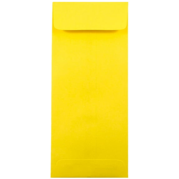 JAM Paper #11 Policy Envelopes, 4.5x10.4, Yellow, 25/Pack