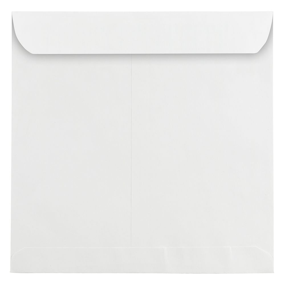 JAM Paper 12 1/2 x 12 1/2 Large Square Invitation Envelopes, White, 25/pack