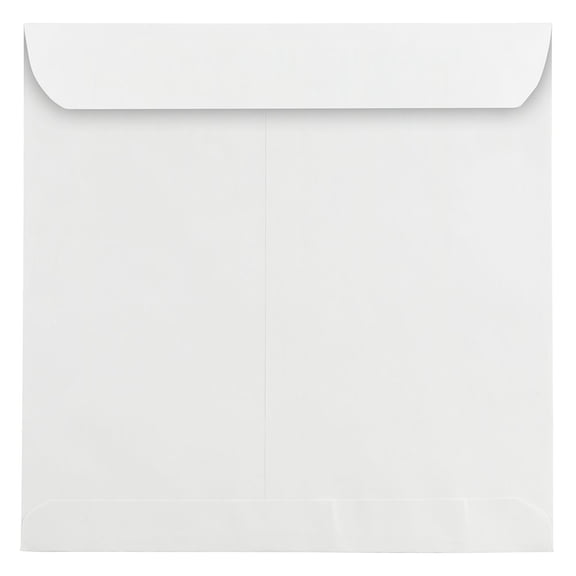 JAM Paper 12 1/2 x 12 1/2 Large Square Invitation Envelopes, White, 25/pack