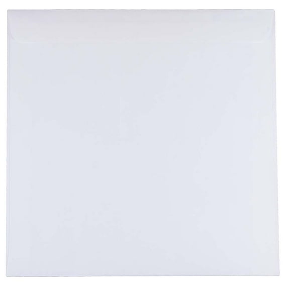 JAM Paper 12.5 x 12.5 Large Square Invitation Envelopes, White, Bulk 1000/Carton