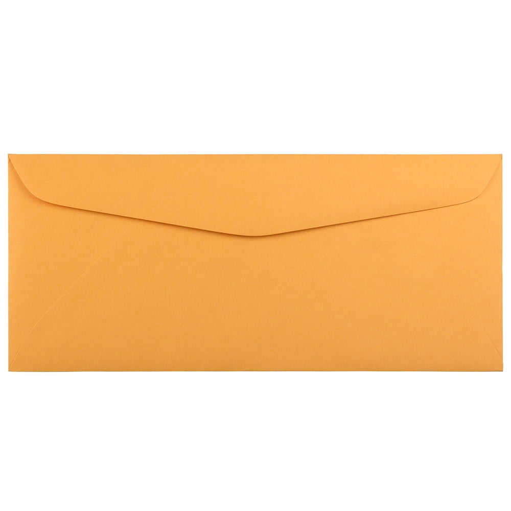 JAM Paper #12 Envelopes, 4 3/4 x 11, Brown Kraft Manila, 100 Per Pack