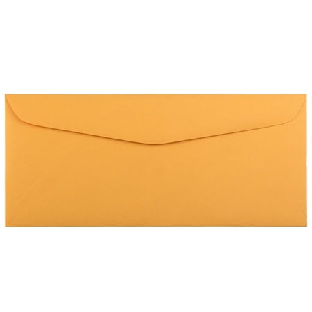 JAM Paper #12 Envelopes, 4 3/4 x 11, Brown Kraft Manila, 50 per Pack
