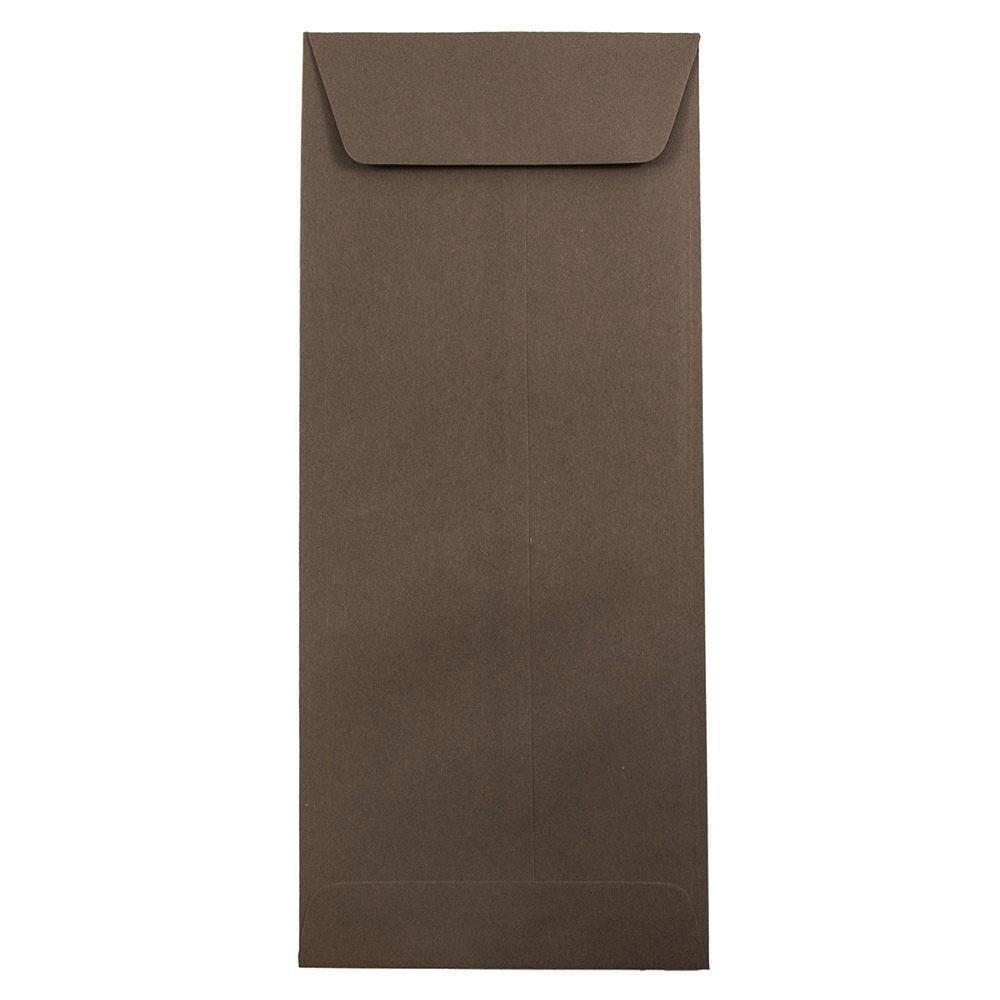 JAM Paper #14 Policy Envelopes, 5x11.5, Dark Brown, 25/Pack