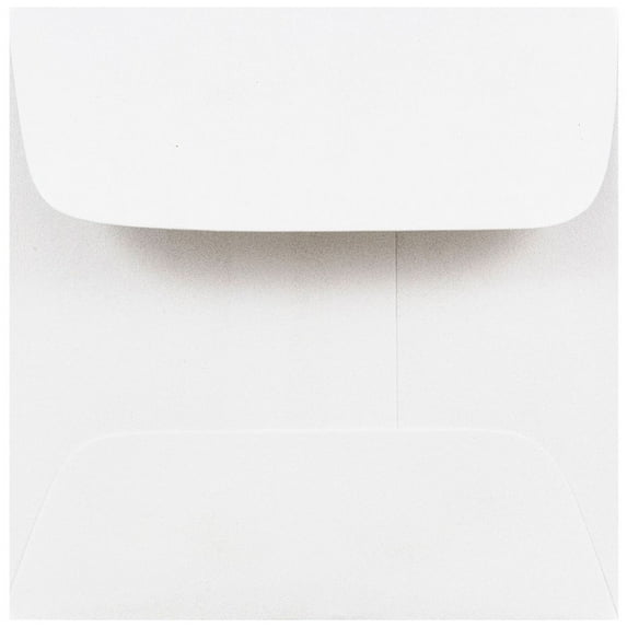 JAM Paper 2 3/8 x 2 3/8 Square Mini Envelopes, White, 100/pack