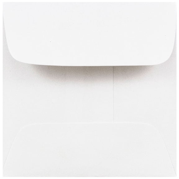 JAM Paper 2 3/8 x 2 3/8 Square Mini Envelopes, White, 25/pack