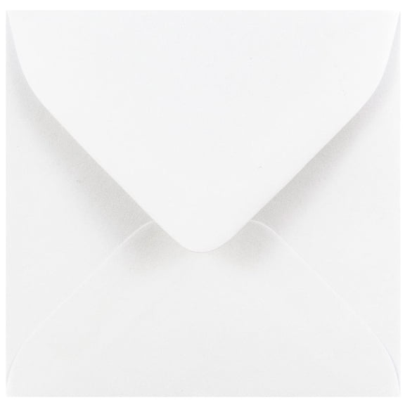 JAM Paper 3 1/8 x 3 1/8 Square Invitation Envelopes, White, 50/Pack