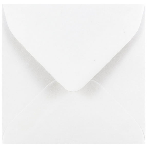 JAM Paper 3 1/8 x 3 1/8 Square Invitation Envelopes, White, 50/Pack