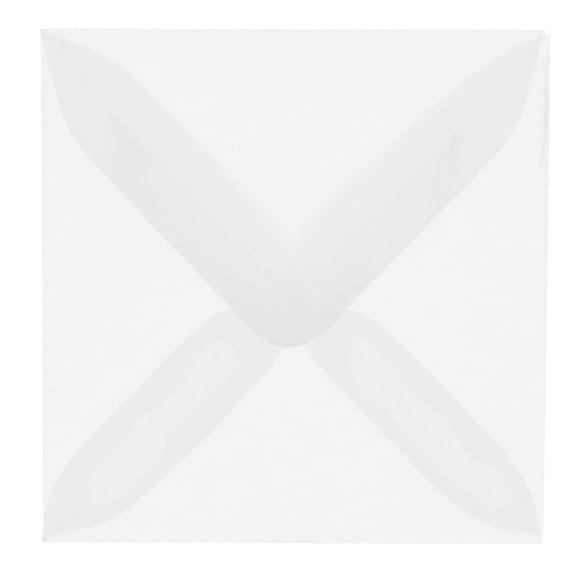 JAM Paper 3.1 x 3.1 Translucent Envelopes, Clear, 25/Pack