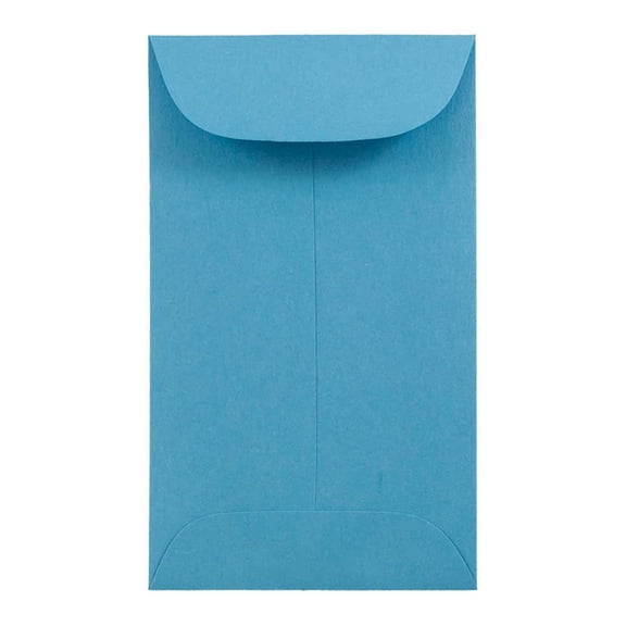JAM Paper #3 Coin Envelopes, 2.5x4.25, Blue, 25/Pack