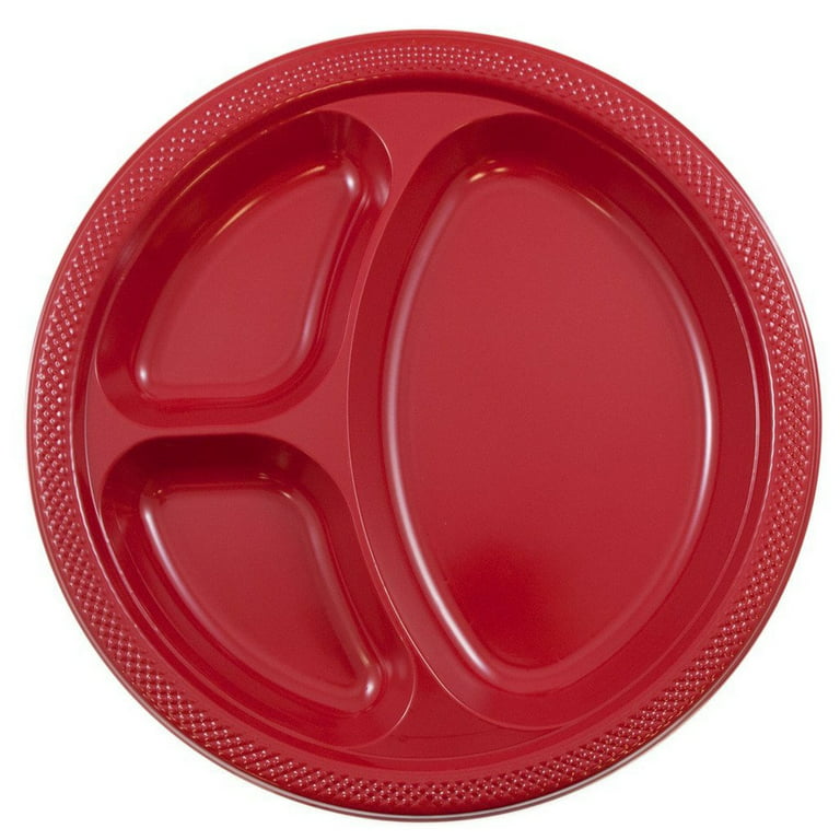 Buy Re Play Made in USA Large 3 Compartment Plates, Pack of 4