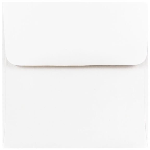 JAM Paper 4.5 x 4.5 Square Invitation Envelopes, White, 100/Pack