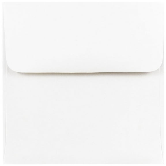 JAM Paper 4.5 x 4.5 Square Invitation Envelopes, White, 50 per Pack