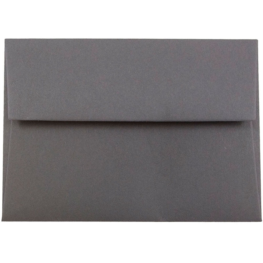 JAM Paper 4Bar A1 Envelopes, 3 5/8 x 5 1/8, Dark Grey, 1000/Carton