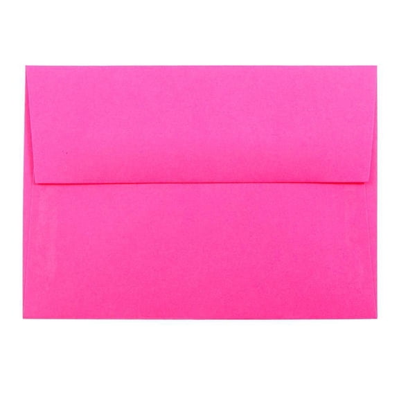 JAM Paper 4Bar A1 Envelopes, 3.6x5.1, Fuchsia, 25/Pack