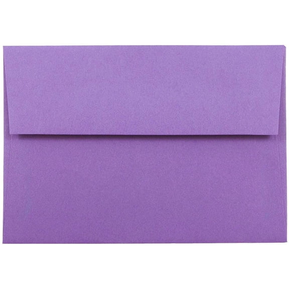 JAM Paper 4Bar A1 Envelopes, 3.6x5.1, Violet, 50/Pack