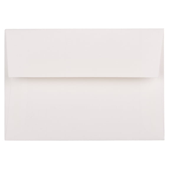 JAM Paper 4Bar A1 Strathmore Envelopes, 3 5/8 x 5 1/8, Bright White Laid, 50 per Pack