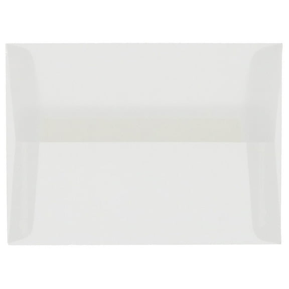 JAM Paper 4Bar A1 Translucent Envelopes, 3 5/8 x 5 1/8, Clear, 25 per Pack