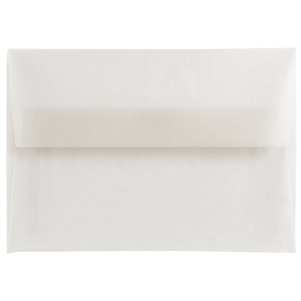 JAM Paper 4Bar A1 Translucent Envelopes, 3 5/8 x 5 1/8, Clear, 50 per Pack