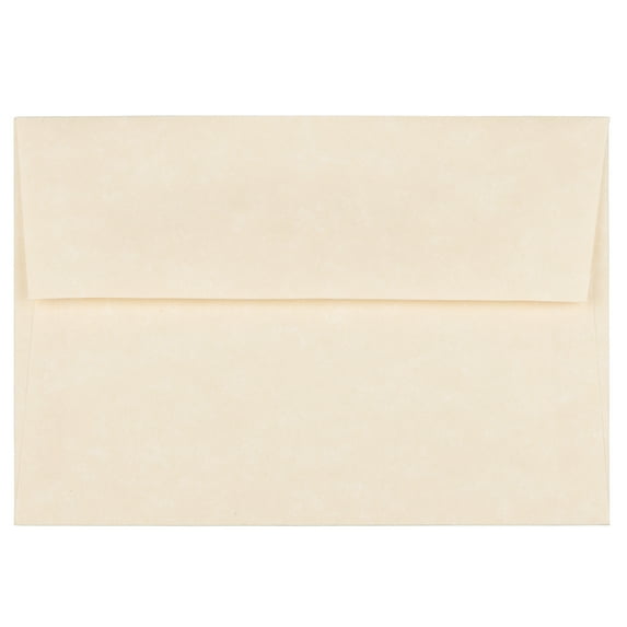 JAM Paper 4Bar Envelopes, 3.6x5.1, 50/Pack, Natural Parchment
