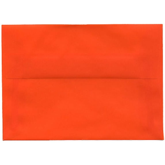JAM Paper 4Bar Translucent Envelopes, 3 5/8 x 5 1/8, Orange, 250/Pack, Orange