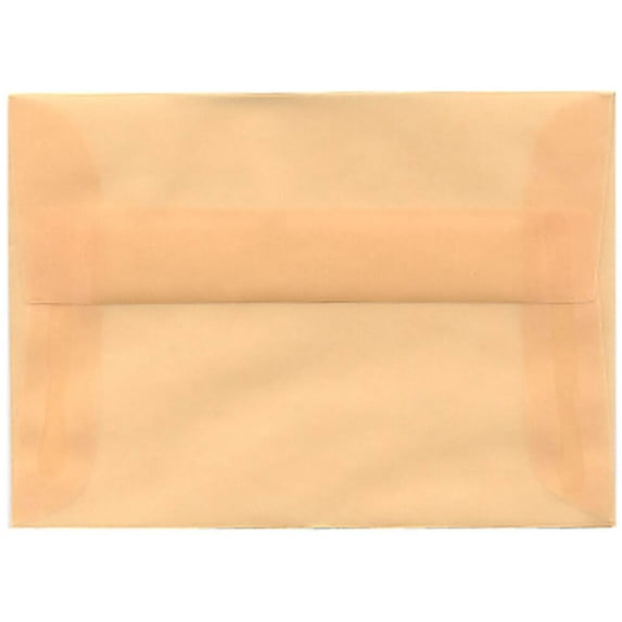 JAM Paper 4Bar Translucent Envelopes, 3 5/8 x 5 1/8, Spring Ochre Ivory, 250/Pack