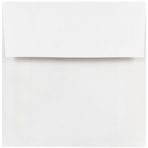 JAM Paper 5 x 5 Square Invitation Envelopes, White, 25 per Pack