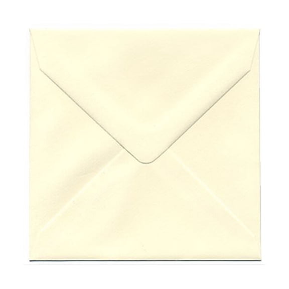 JAM Paper 5 x 5 Square V, Flap Envelopes, Ivory, 25/Pack
