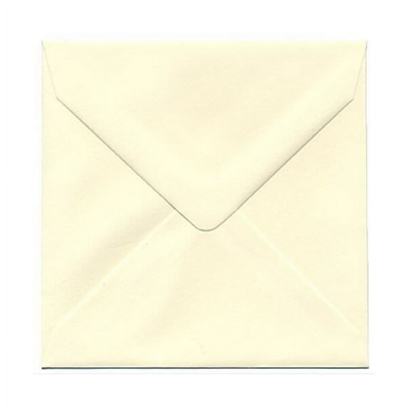 JAM Paper 5 x 5 Square V, Flap Envelopes, Ivory, 50/Pack
