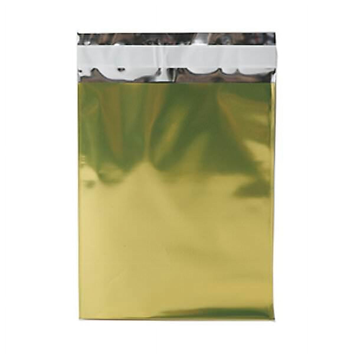 JAM Paper 6 1/4 x 7 7/8 Foil Envelopes, Gold, 100/Pack, Peel & Seal