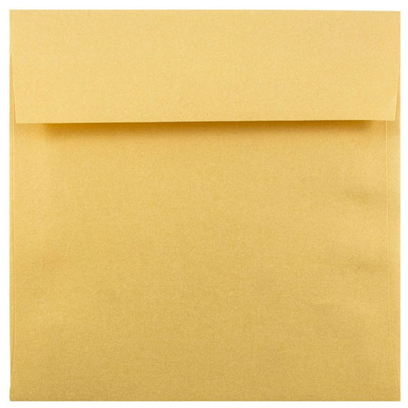 JAM Paper 6.5 x 6.5 Square Envelopes, Gold Metallic, 25/Pack