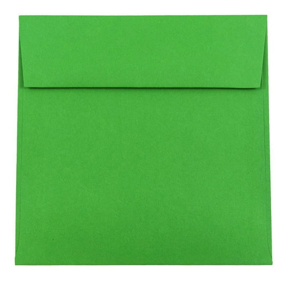 JAM Paper 6.5 x 6.5 Square Envelopes, Green, 1000/Carton