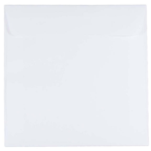 JAM Paper 6.5 x 6.5 Square Invitation Envelopes, White, 25/Pack