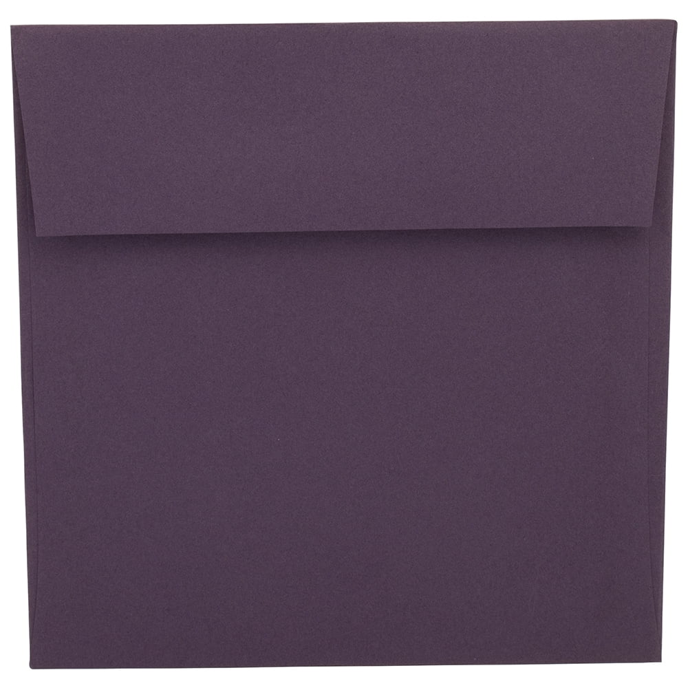 JAM Paper 6.5 x 6.5 Translucent Envelopes, Purple, 1000/Carton