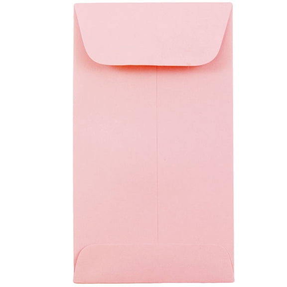 JAM Paper #6 Coin Envelopes, 3 3/8 x 6, Baby Pink, 25/Pack