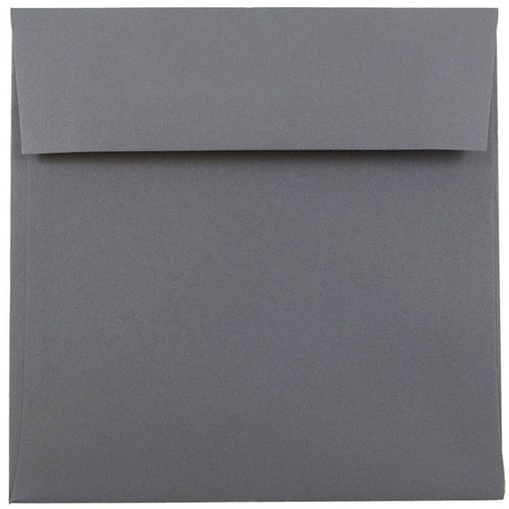 JAM Paper 6 x 6 Square Envelopes, Dark Grey, 1000/Carton