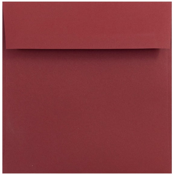 JAM Paper 6 x 6 Square Envelopes, Dark Red, 250/Pack