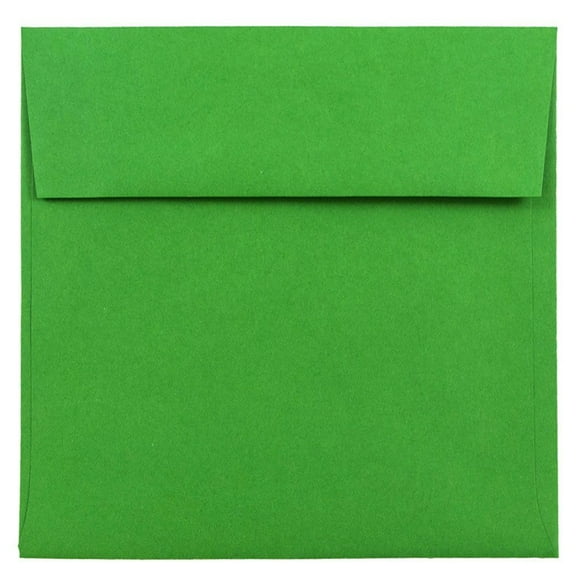 JAM Paper 6 x 6 Square Envelopes, Green, 25 per Pack