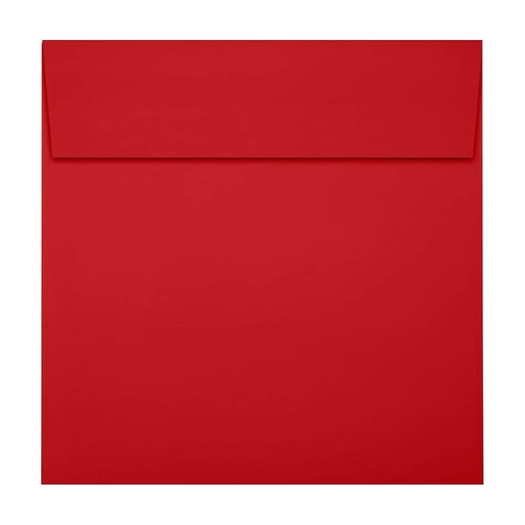 JAM Paper 6 x 6 Square Envelopes Peel & Press Ruby Red 50/Pack (8525-18-50)