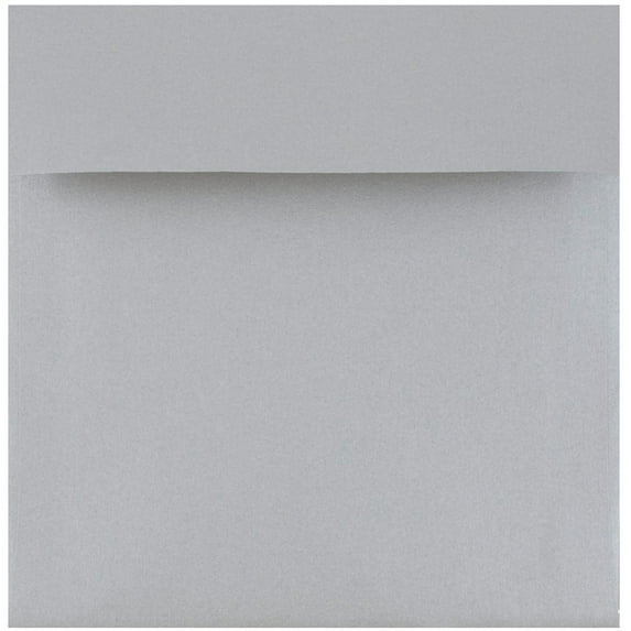 JAM Paper 6 x 6 Square Envelopes, Silver Metallic, 1000/Carton