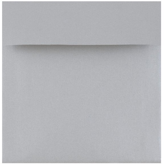 JAM Paper 6 x 6 Square Envelopes, Silver Metallic, 25/Pack