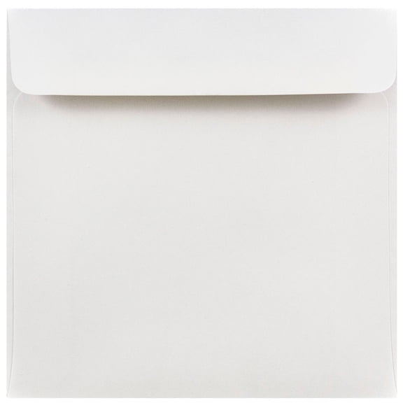 JAM Paper 6 x 6 Square Invitation Envelopes, White, 100/Pack