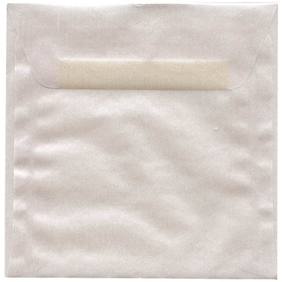 JAM Paper 6 x 6 Translucent Envelopes, Platinum, 250/Pack