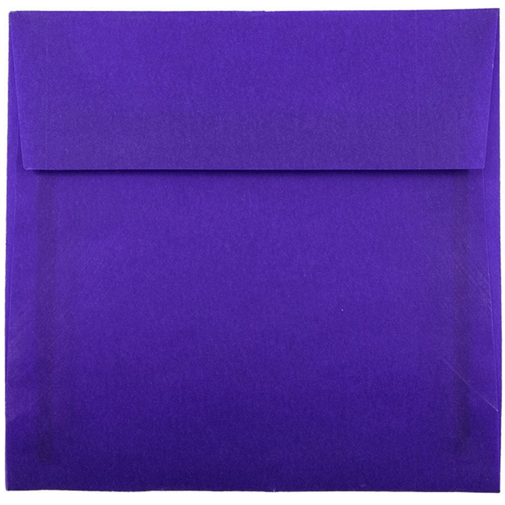 JAM Paper 6 x 6 Translucent Envelopes, Primary Blue, 25/Pack