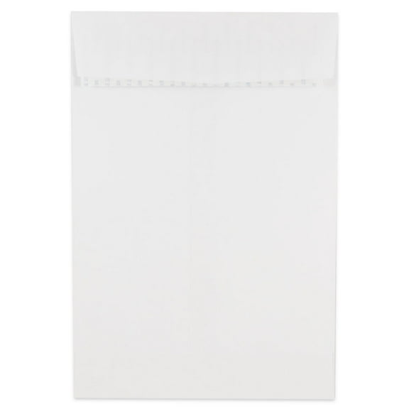JAM Paper 6 x 9 Open End Catalog Colored Envelopes with Peel & Seal Closure, White, Bulk 500/Box