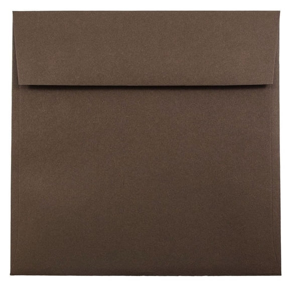 JAM Paper 7.5 x 7.5 Square Envelopes, Dark Brown, 1000/Carton