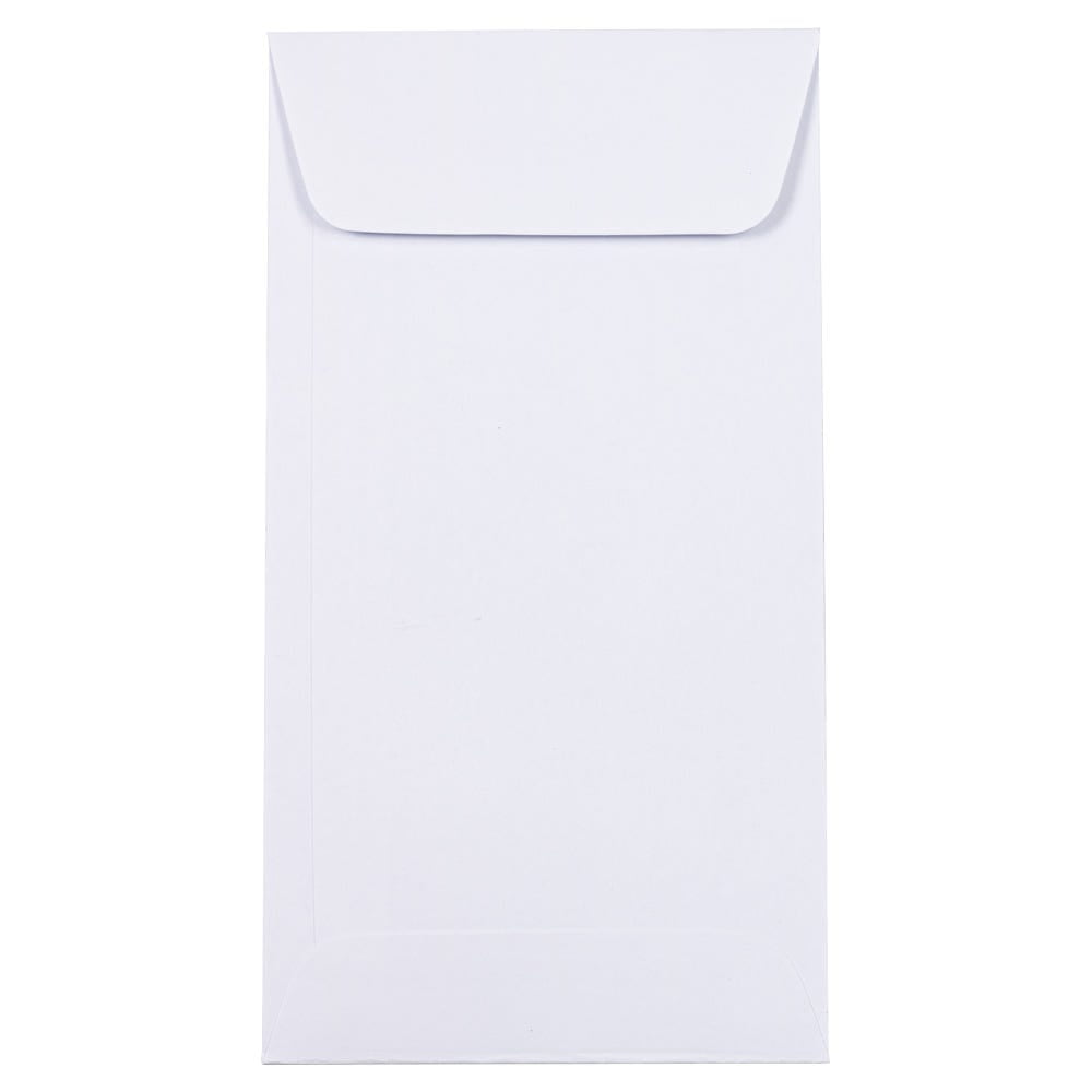 JAM Paper #7 Coin Business Envelopes, 3 1/2 x 6 1/2, White, 100 per Pack