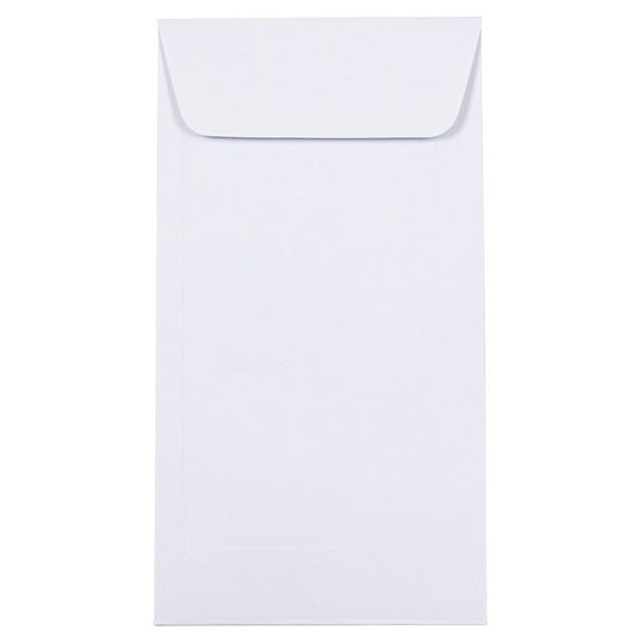 JAM Paper #7 Coin Envelopes, 3 1/2 x 6 1/2, White, 50 per Pack