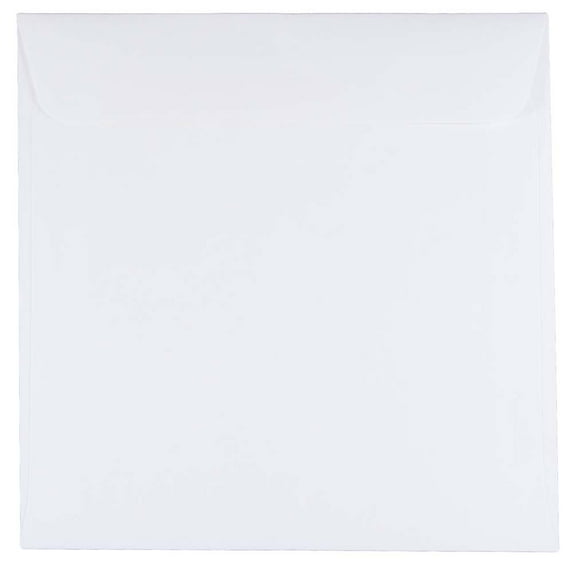 JAM Paper 7 x 7 Square Invitation Envelopes, White, 100/Pack